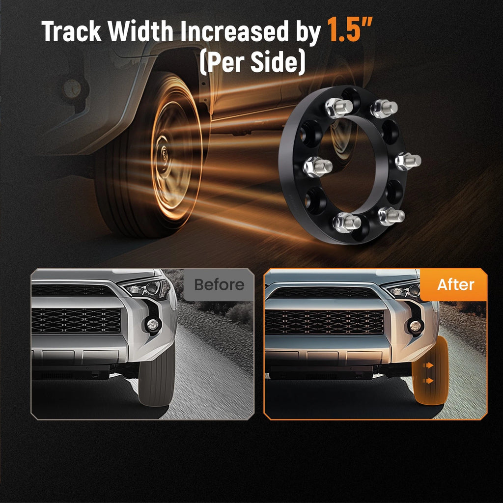 4X 25mm Wheel Spacers for Chevy Silverado 1500 GMC Sierra (2007–2023) 6x5.5 M14x1.5 108mm