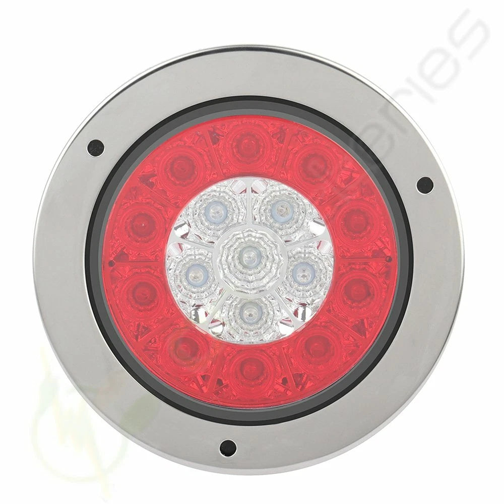 2X 6 Inch LED Red Side Signal Turn Lights for Pickup Lorry Truck Van