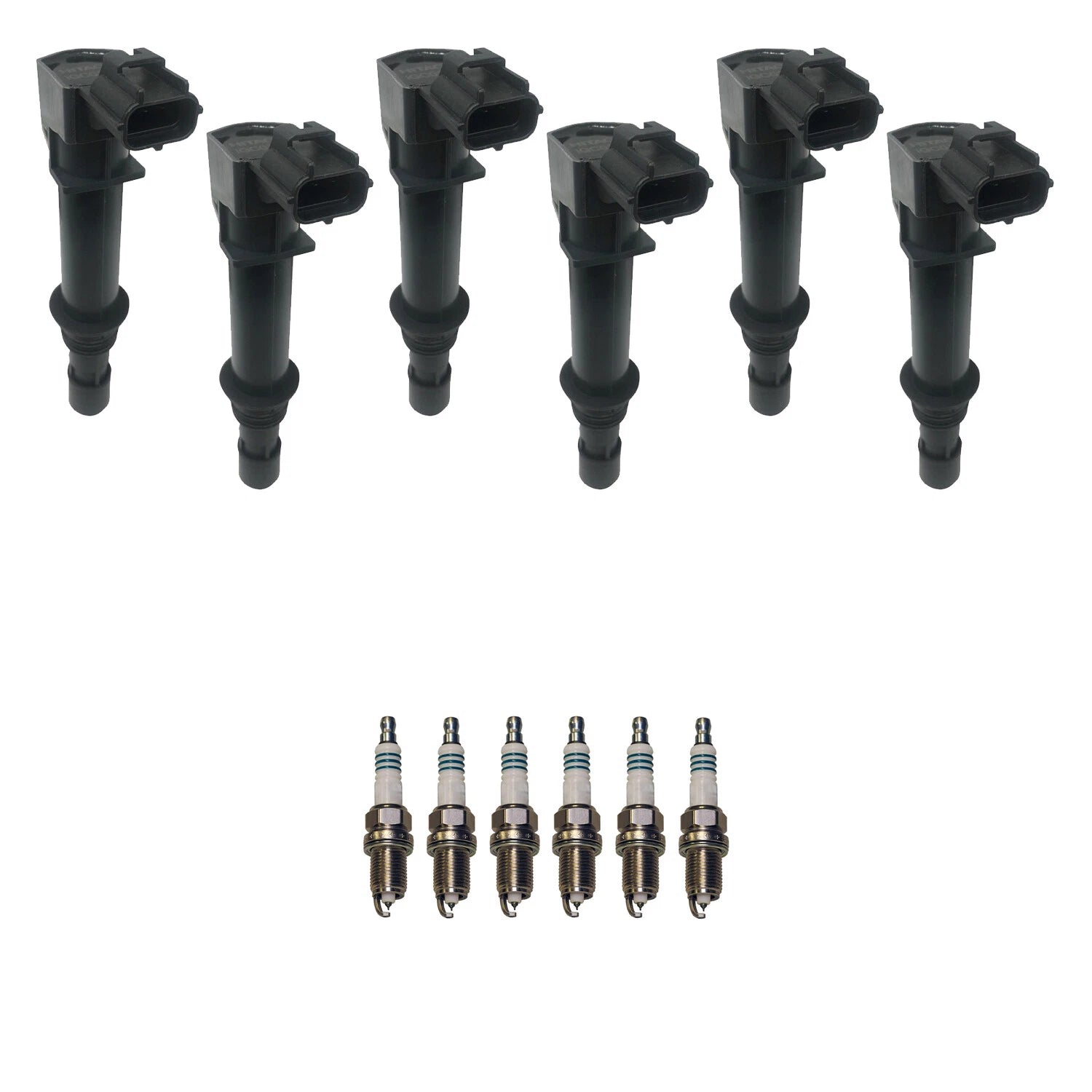 Set of 6 Ignition Coils & Denso Iridium Spark Plugs for Ram 1500 (2002–2023)