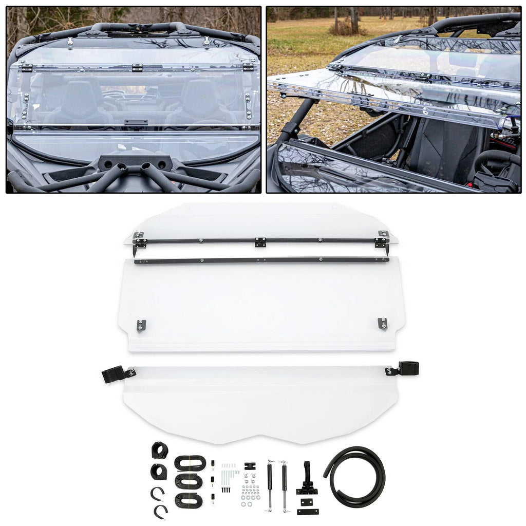 2X Scratch Resistant Front Flip Windshield for Can-Am Maverick X3 (2017–2023)