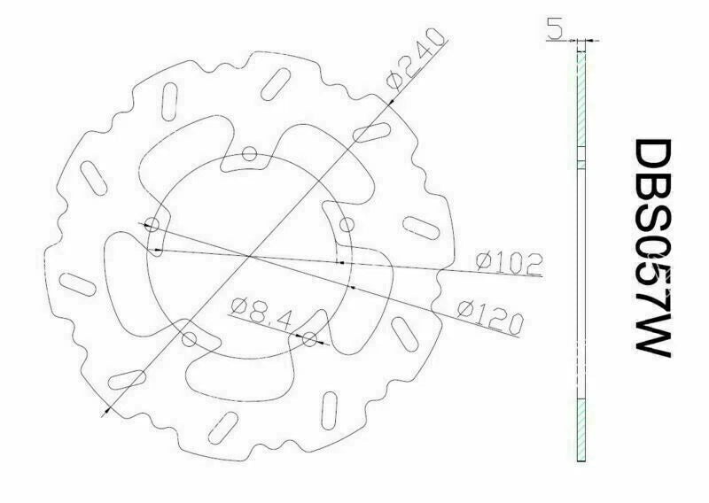 Rear Brake Disc Rotor for BMW G 650 X Moto 650 (2007–2009) T9