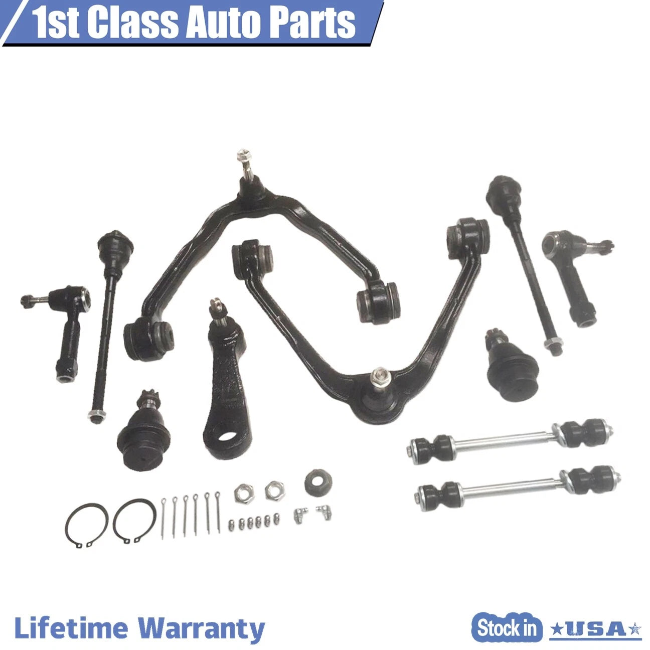 Set of 12 Front Suspension Upper Ball Joints for Chevy GMC Silverado Sierra (1999–2006)
