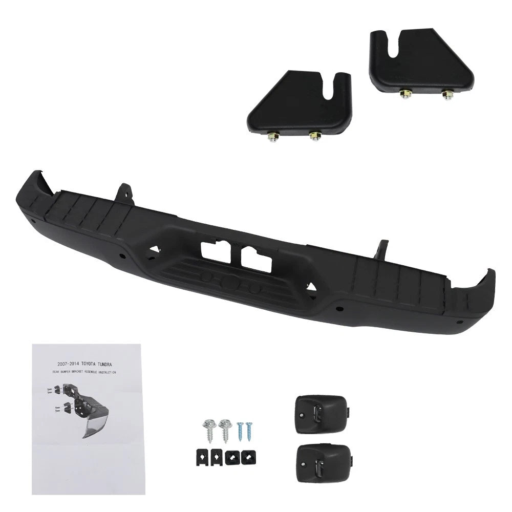 Rear Step Bumper Assembly with Park Sensor Holes for Toyota Tundra (2007–2013)