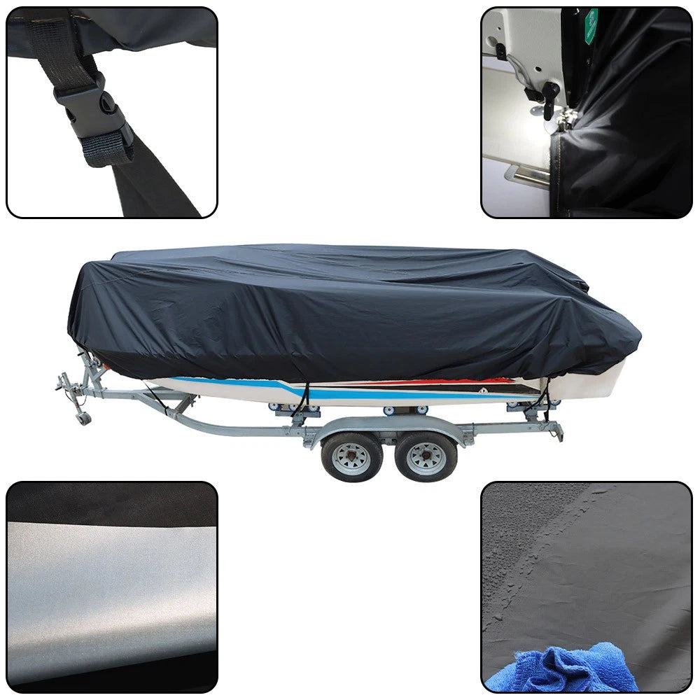 Waterproof Trailerable Boat Cover for V-Hull Tri-Hull (2020â2022)