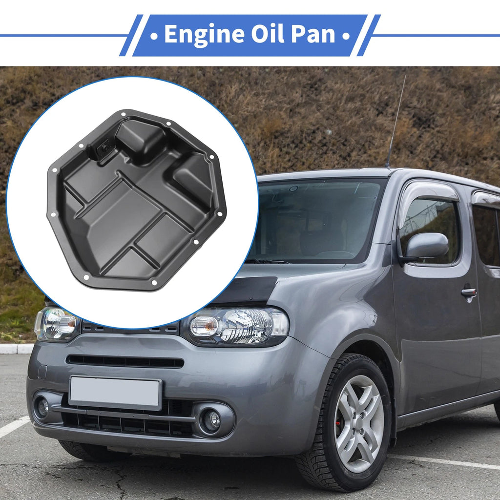 1 Pc Engine Oil Pan for Nissan Cube (2009–2014) No.11110EN210 Iron Black