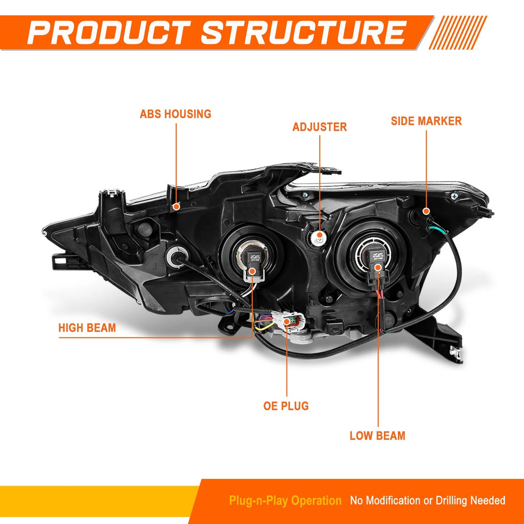 Projector Chrome Housing Headlight for Mazda CX-5 (2013–2016)
