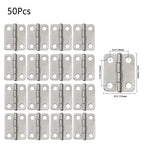 50Pcs Silver Metal Hinges for DIY Craft Jewelry Box (16x13mm)