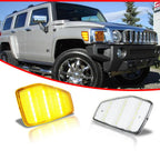 Set of 2 Clear LED Amber Front Side Marker Lights for Hummer H3/H3T (2005–2010)