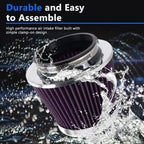 High Flow Inlet Dry Air Filter for Cold Air Intake Cone