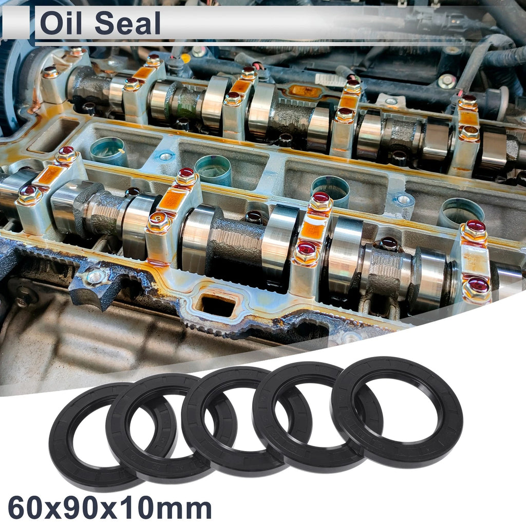 Set of 5 Oil Seal Rotary Shaft Seal NBR Rubber 60x90x10mm
