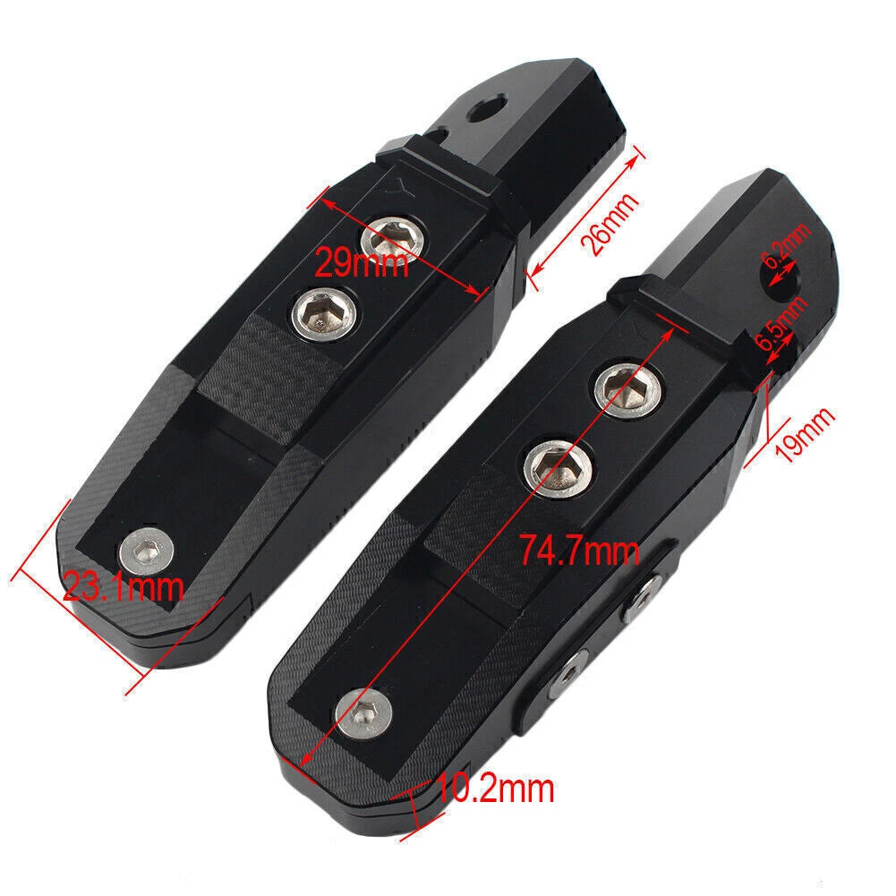 Rear Passenger Footrest Pegs Pedal Pad for Yamaha YZF R1 R6 R1M R1S (2015–2023)