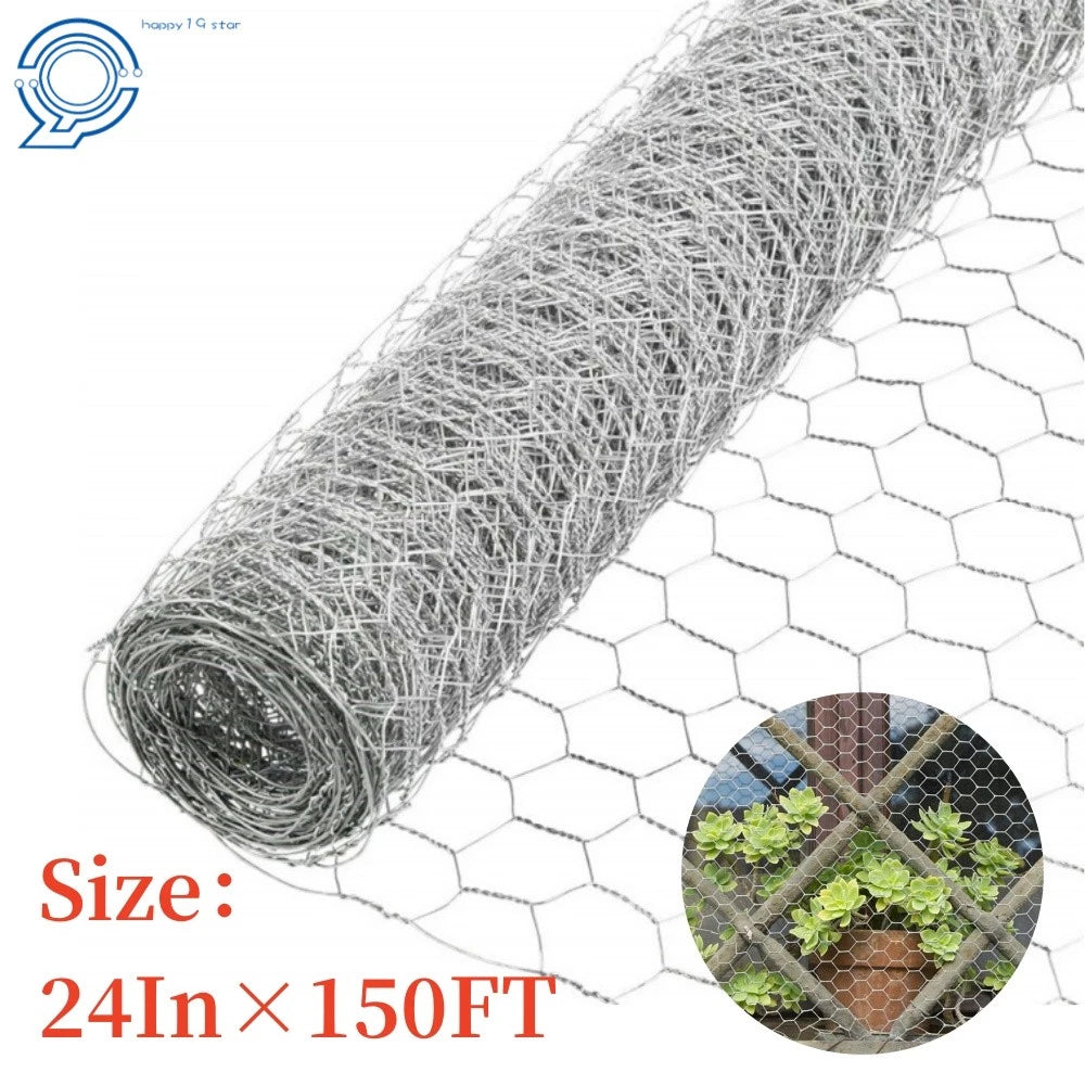 2" Holes Galvanized Poultry Net Fencing for Chicken (24"×150')