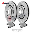 Front Drilled Rotors & Ceramic Brake Pads for Toyota Highlander Sienna RX350 (2001–2023)
