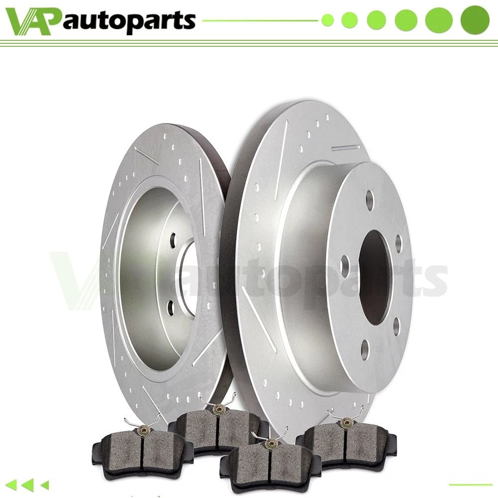 Slotted Rear Brake Pads & Rotors for Ford Mustang (1994–2004)