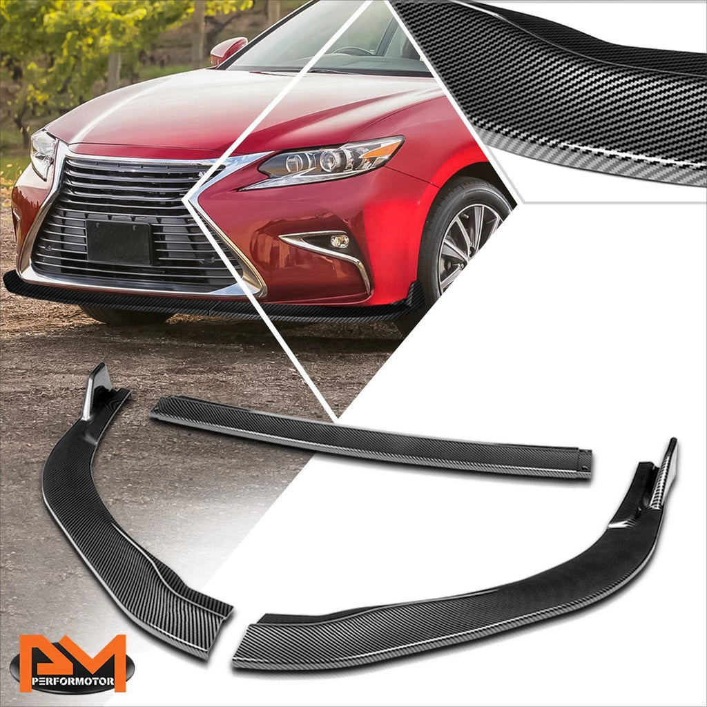 Carbon Fiber Look Front Spoiler Lip for ES300H/ES350 (2016–2018)