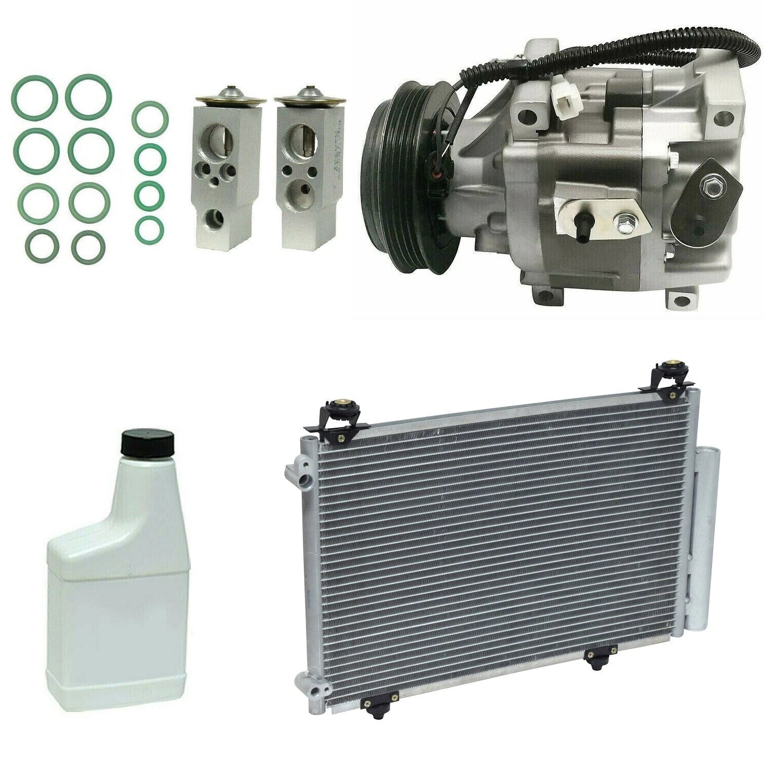 A/C Compressor Kit with Condenser Replacement for Nissan Qashqai (2007–2014)