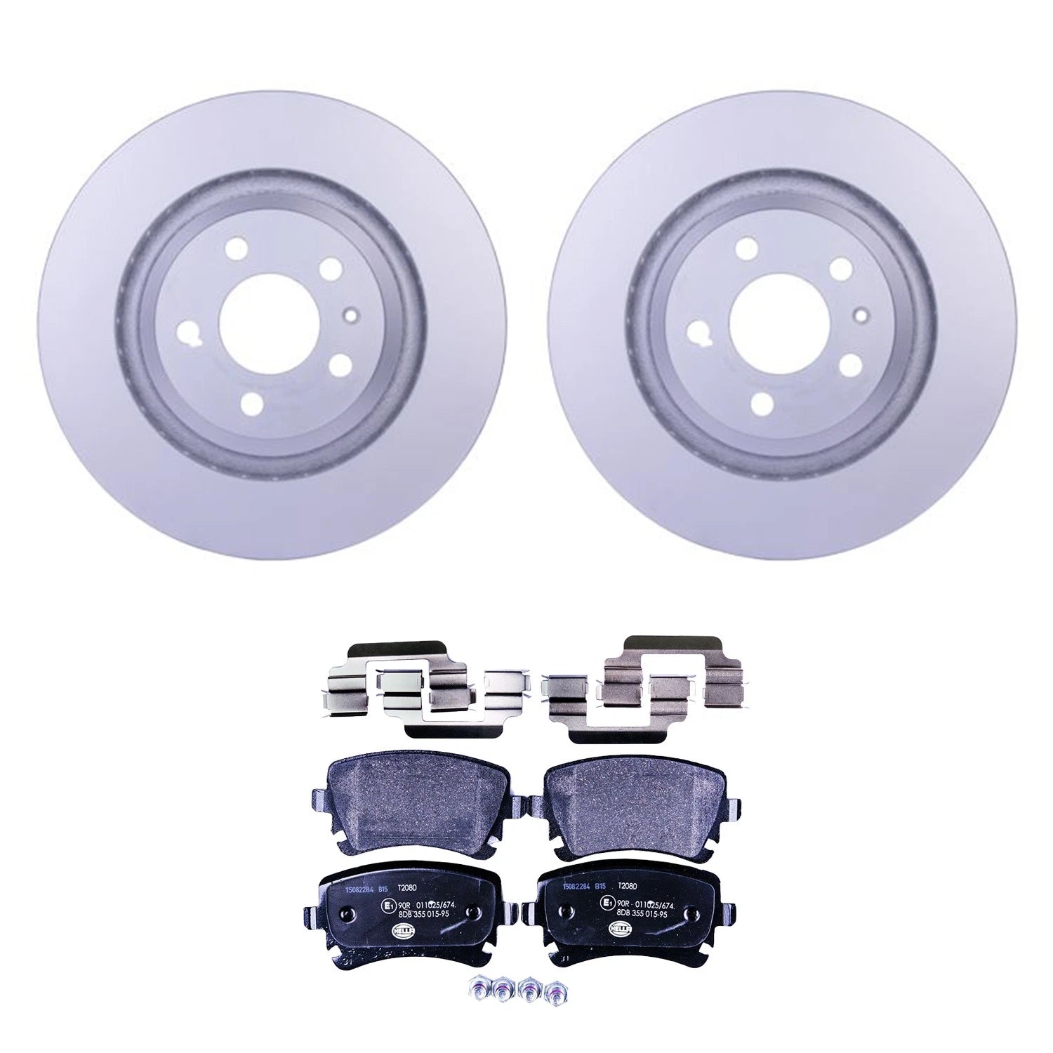 Hella Rear Rotors & Low-Met Disc Brake Pad Kit for Audi S6 (2007–2011)