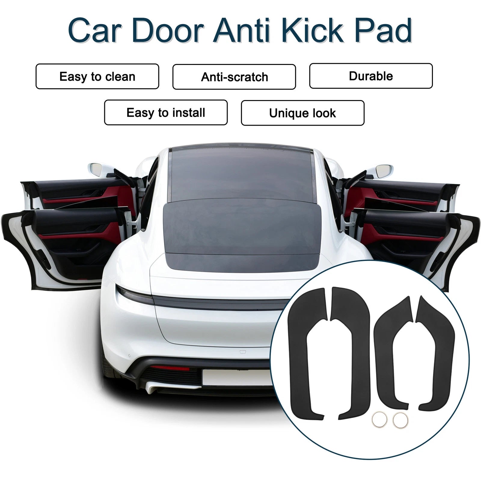 Set of 1 Car Door Anti Kick Pad Sticker Protector for Ford EV0S (2021)