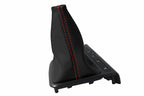 Leather Automatic Shift Boot Cover for Kia Optima (2011–2015) Black Red Stitch