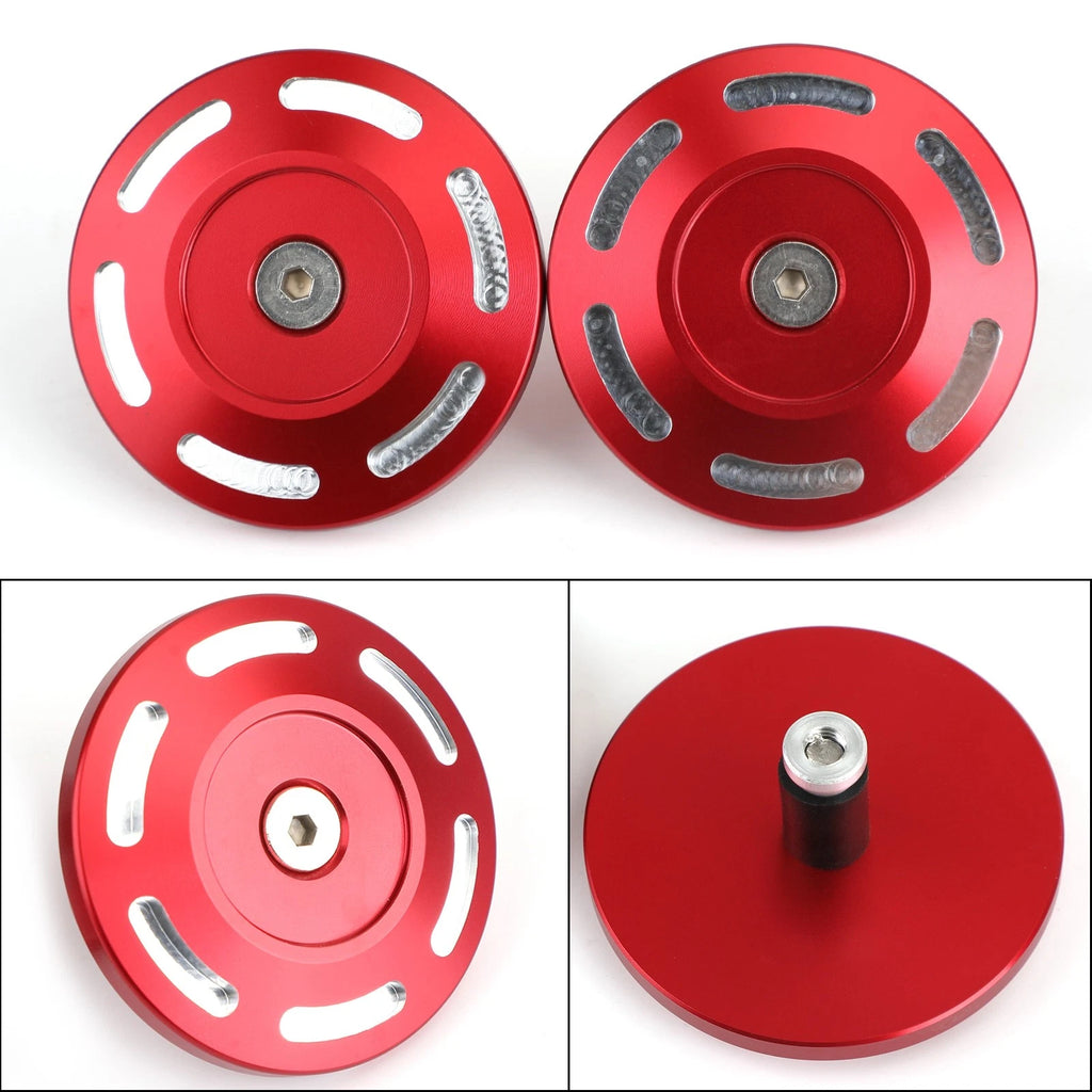 2X CNC Aluminum Frame Plug Cap Red for BMW S1000XR (2015–2020)