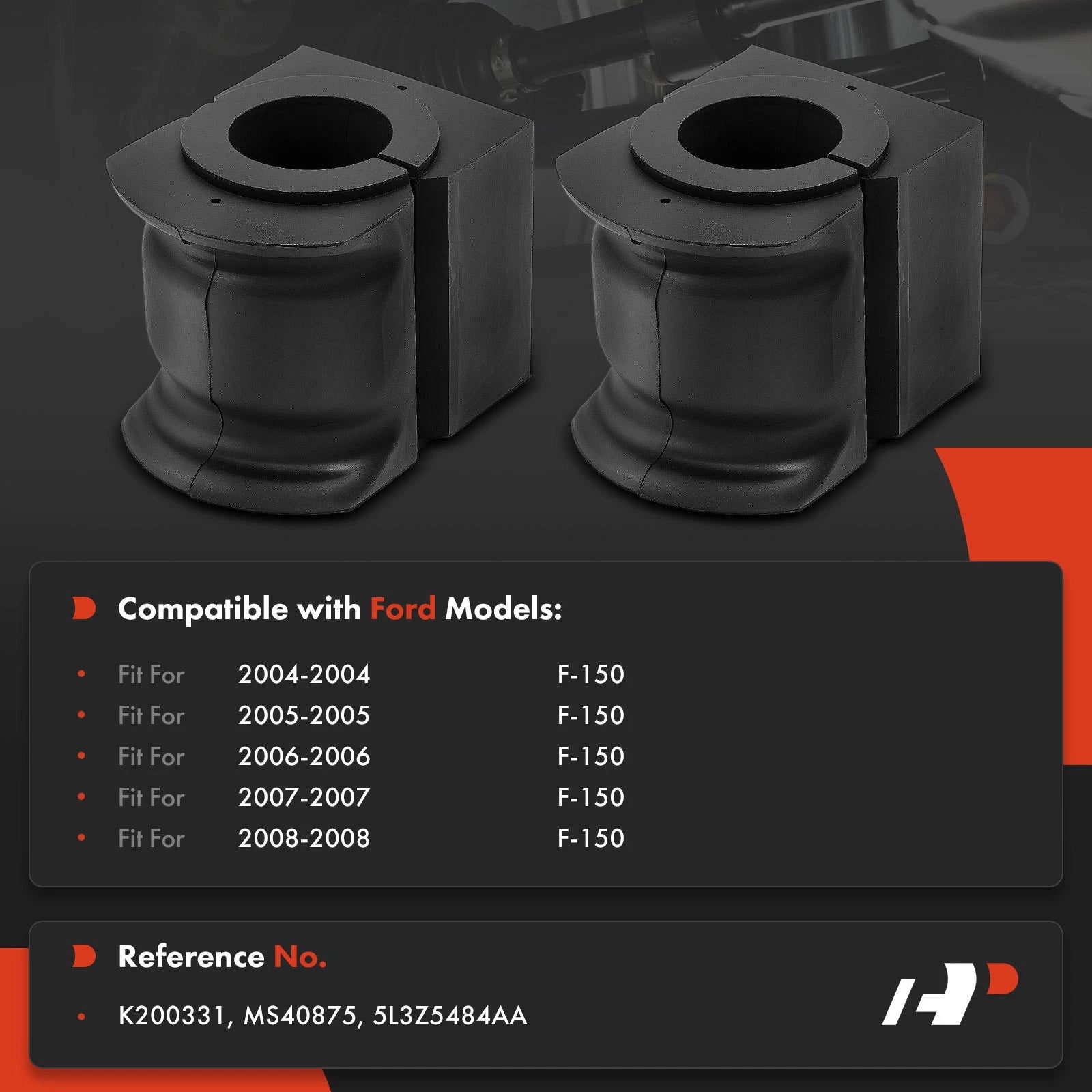 2X Front Suspension Stabilizer Bar Bushing Kit for Ford F-150