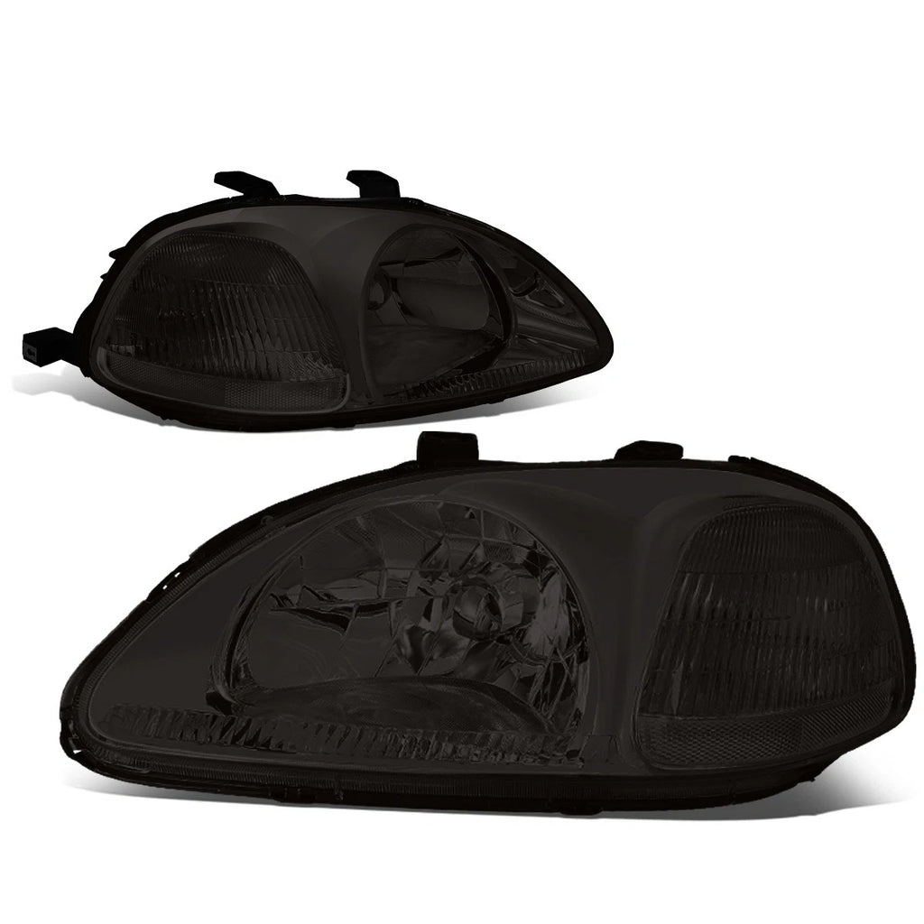 Smoked Lens Amber Corner Headlight Set for Honda Civic EK/EJ/EM (1996–1998)