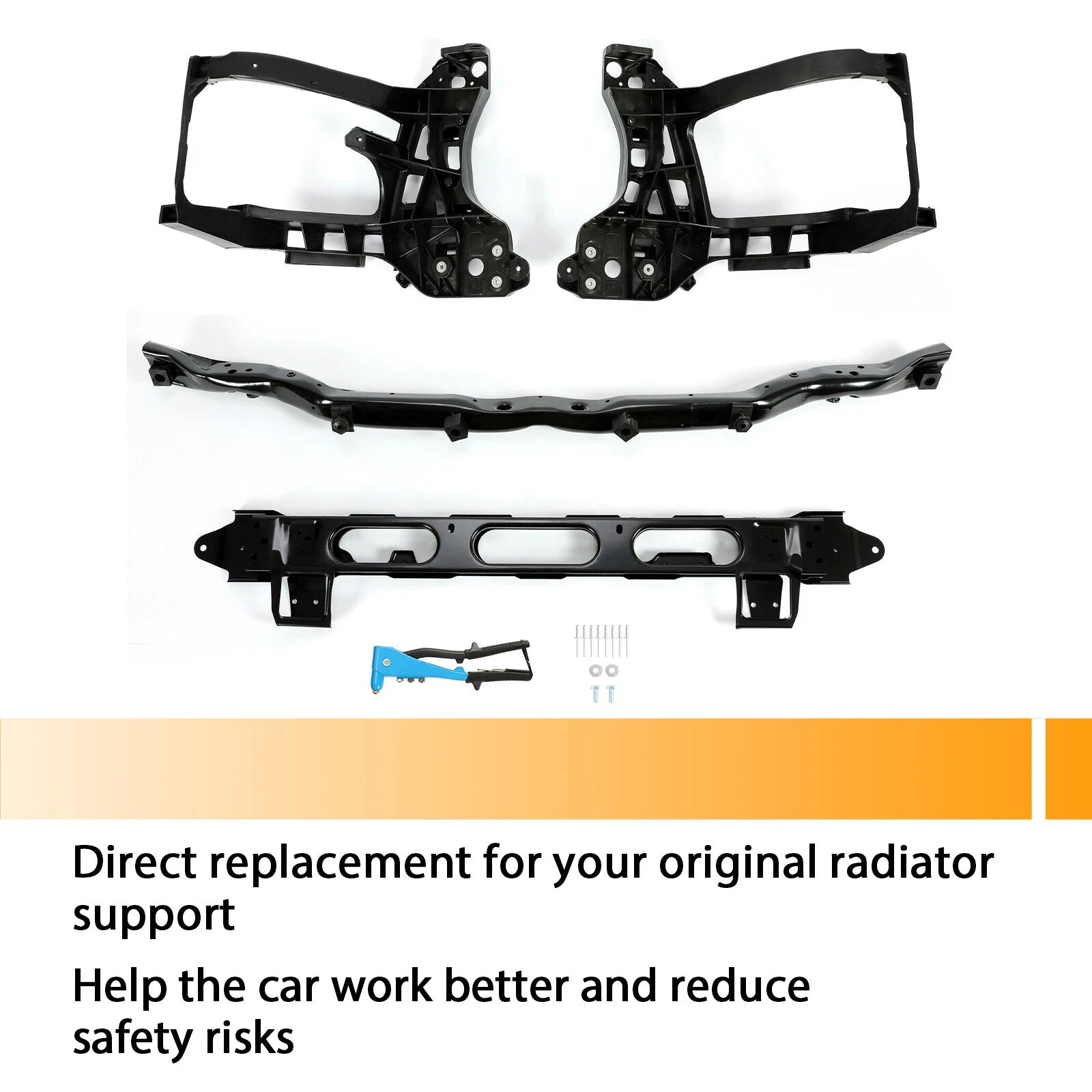 Front radiator support with headlight brackets for Dodge Ram 2500 3500 (2010–2012)