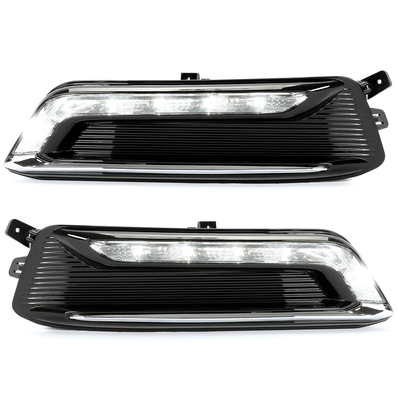 Clear LED DRL Fog Lights Set for Chevy Impala (2014–2020) + Wiring + Switch