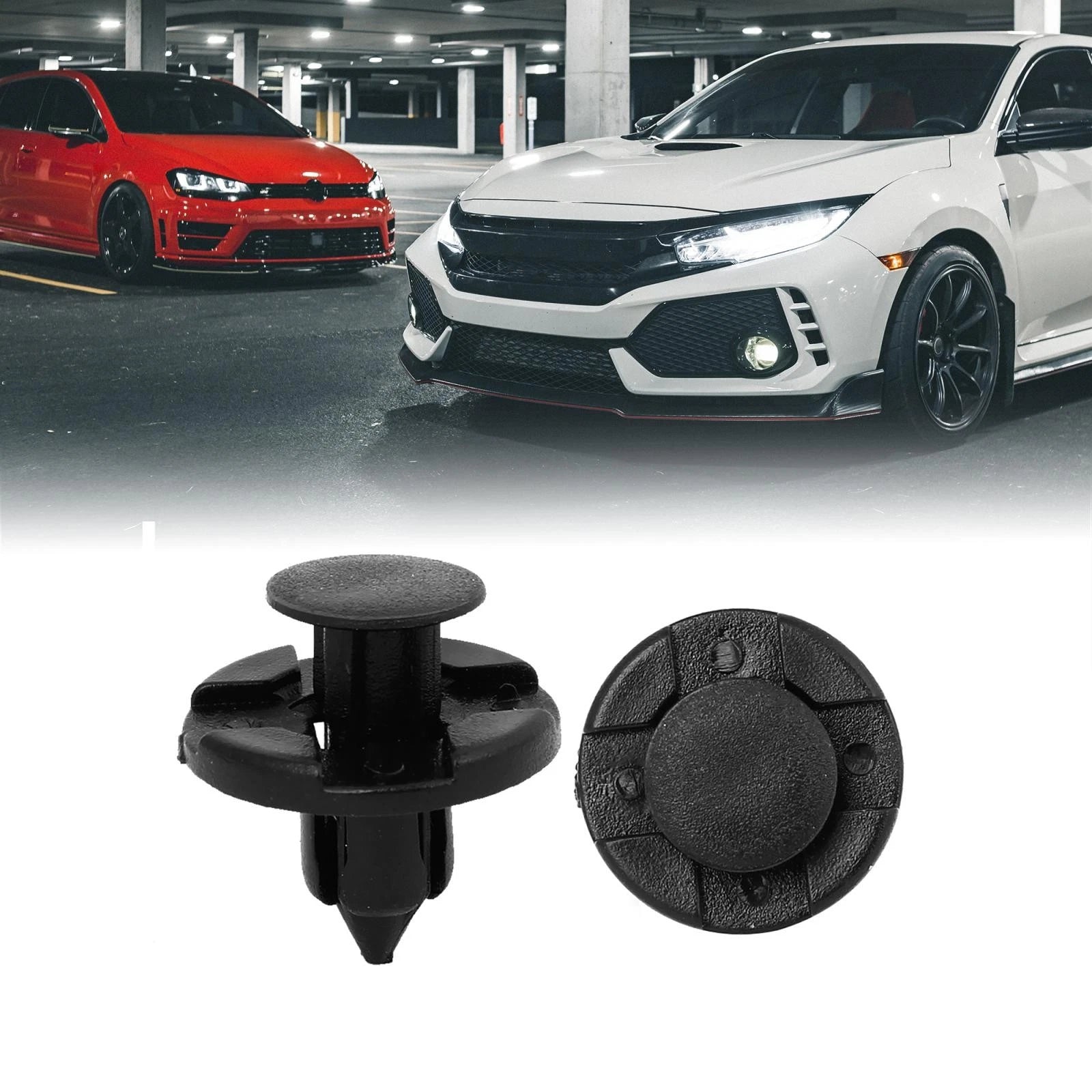 100pcs 8mm Hole Plastic Rivets Body Fastener Clips for Nissan 