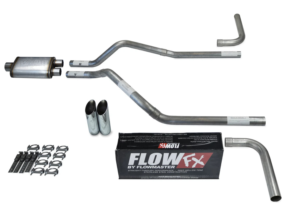 2.5" Dual Exhaust Kit for Chevy Blazer (2000–2004) Flowmaster Flow FX Slash Tip