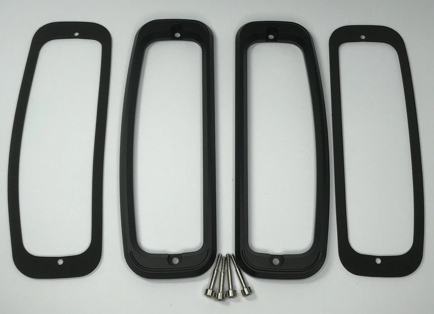 Tail Light Bezels Pair Black Aluminum Replacement for Ford Bronco (1964–1977)