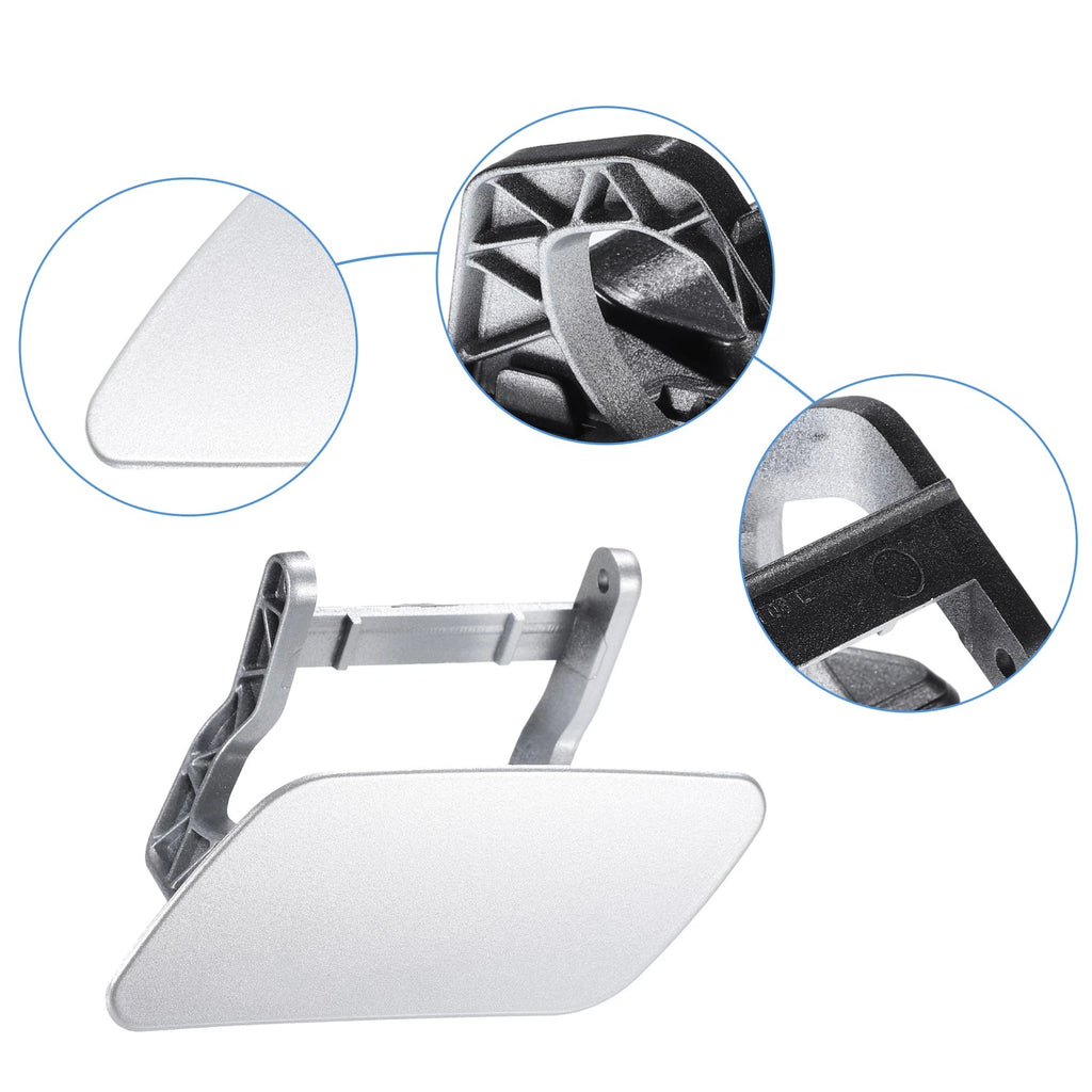 Bumper Headlight Washer Cover Set for Mercedes ML (Silver Tone)