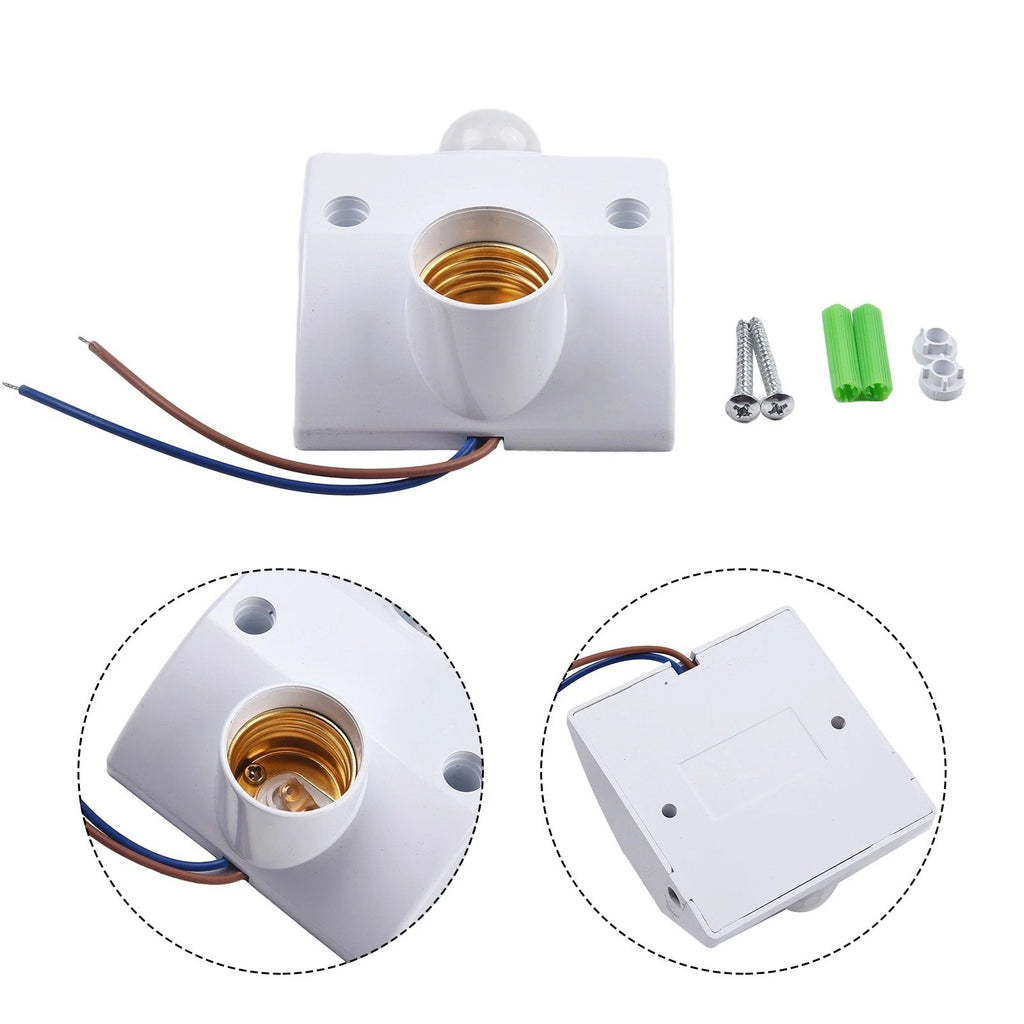 PIR Motion Sensor Light Socket for E27 Bulb AC110-240V