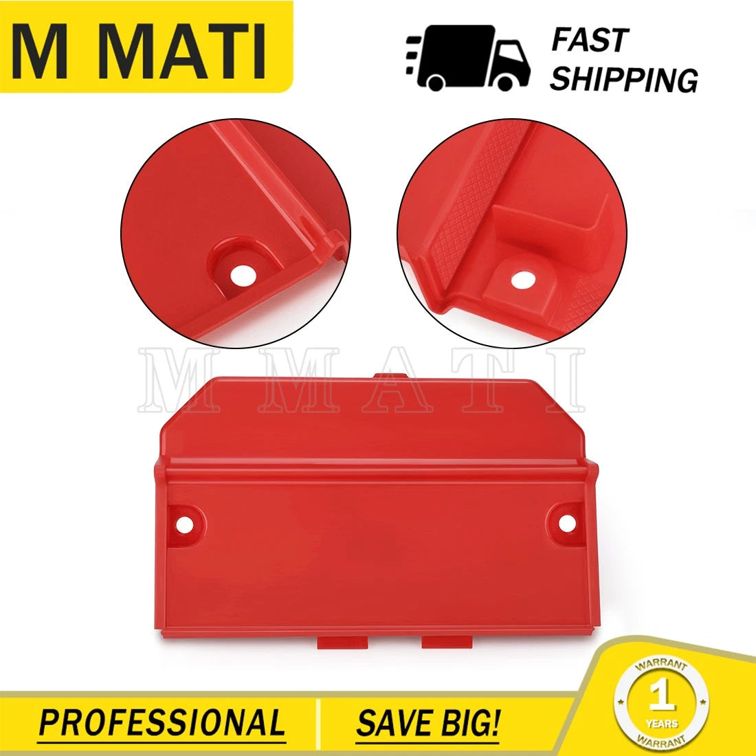 Red Plastic Battery Cover for Honda Fourtrax 300 TRX300 (1988–2000)