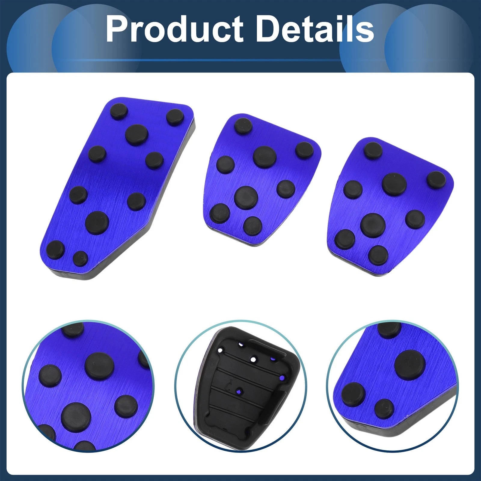 3 Pcs Foot Accelerator Pedal Covers for Subaru Forester (2019–2021) Blue