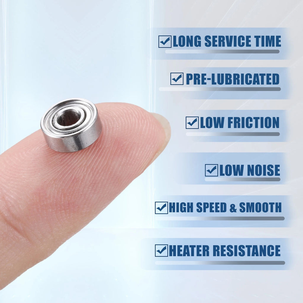 10 Pcs MR83ZZ Deep Groove Ball Bearings for Cars (3x8x3mm)