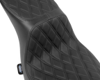 Predator 2-Up Seat for Harley Davidson (2014–2023) - Vinyl - Double Diamond - Black