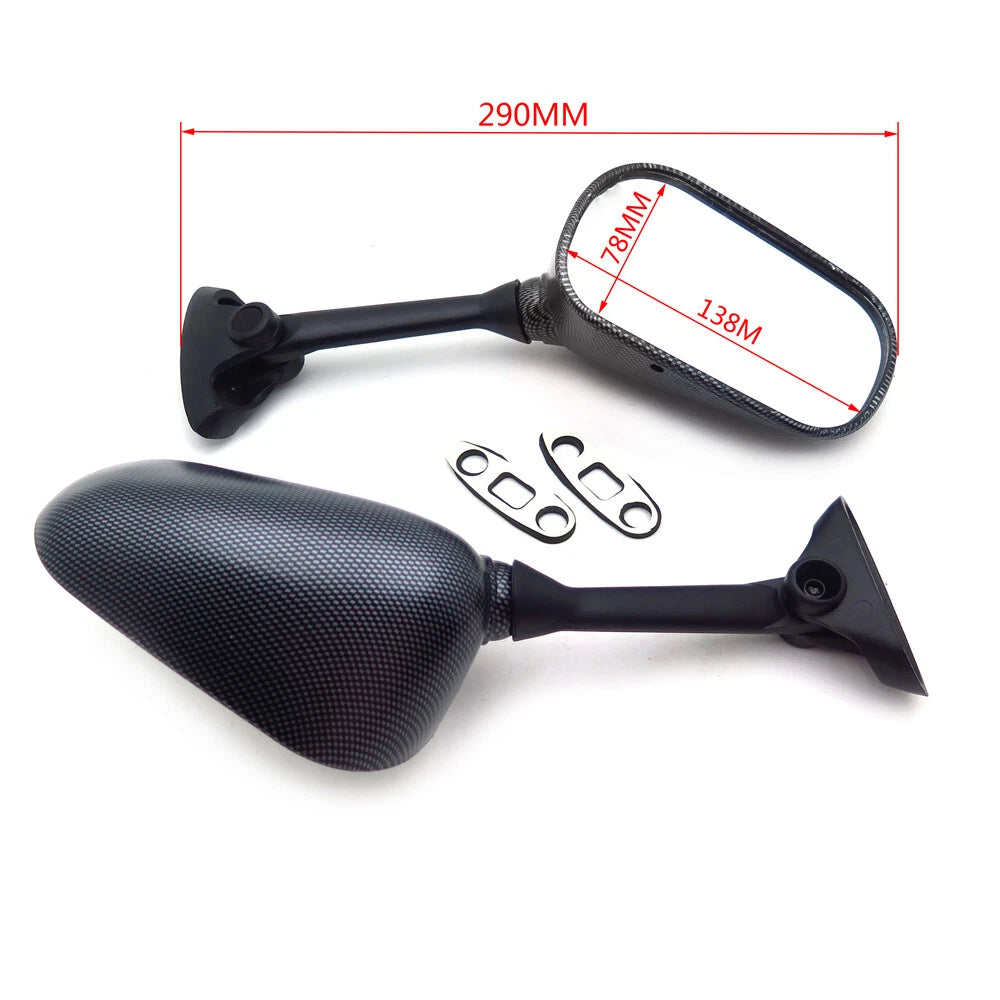 OEM Replacement Mirrors for Suzuki GSXR 600 750 (2004–2005) Carbon