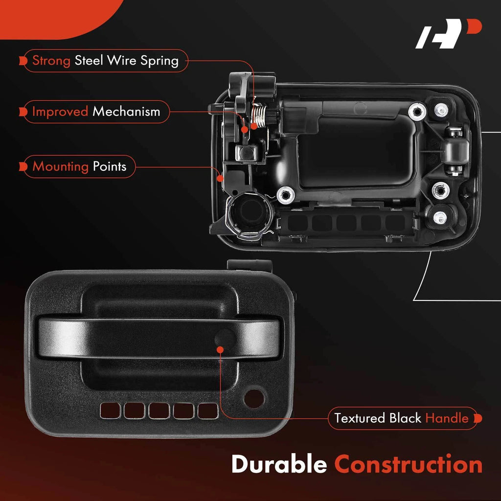 Front Left Textured Black Exterior Door Handle for Ford F-150 (2015–2023)