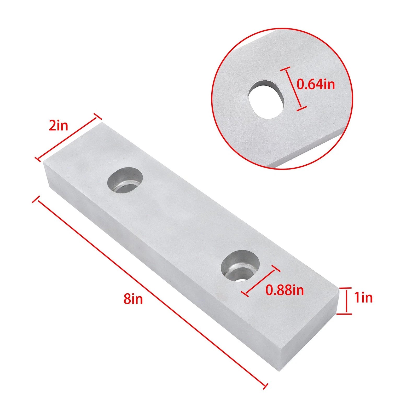 Set of 2 Machined Aluminum Reversible Soft Jaws for 6" Vises