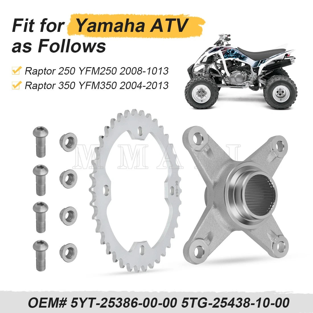 Rear Sprocket Hub Mount Holder for Yamaha Raptor 350 250 (2004–2013)