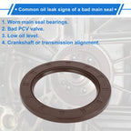 1 Pc Rear Crankshaft Oil Seal for Toyota Corolla Prius (No.90311-76002)