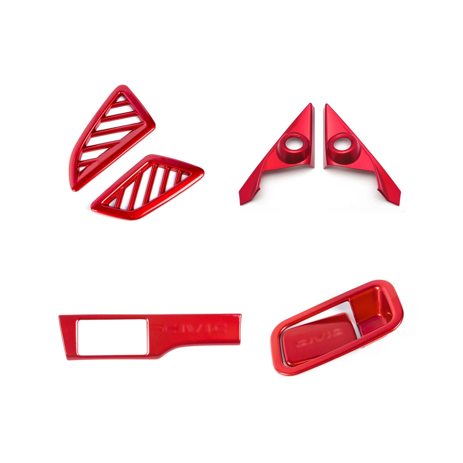 Carbon Fiber Style Side AC Vent Trim for Honda Civic 2016-2021