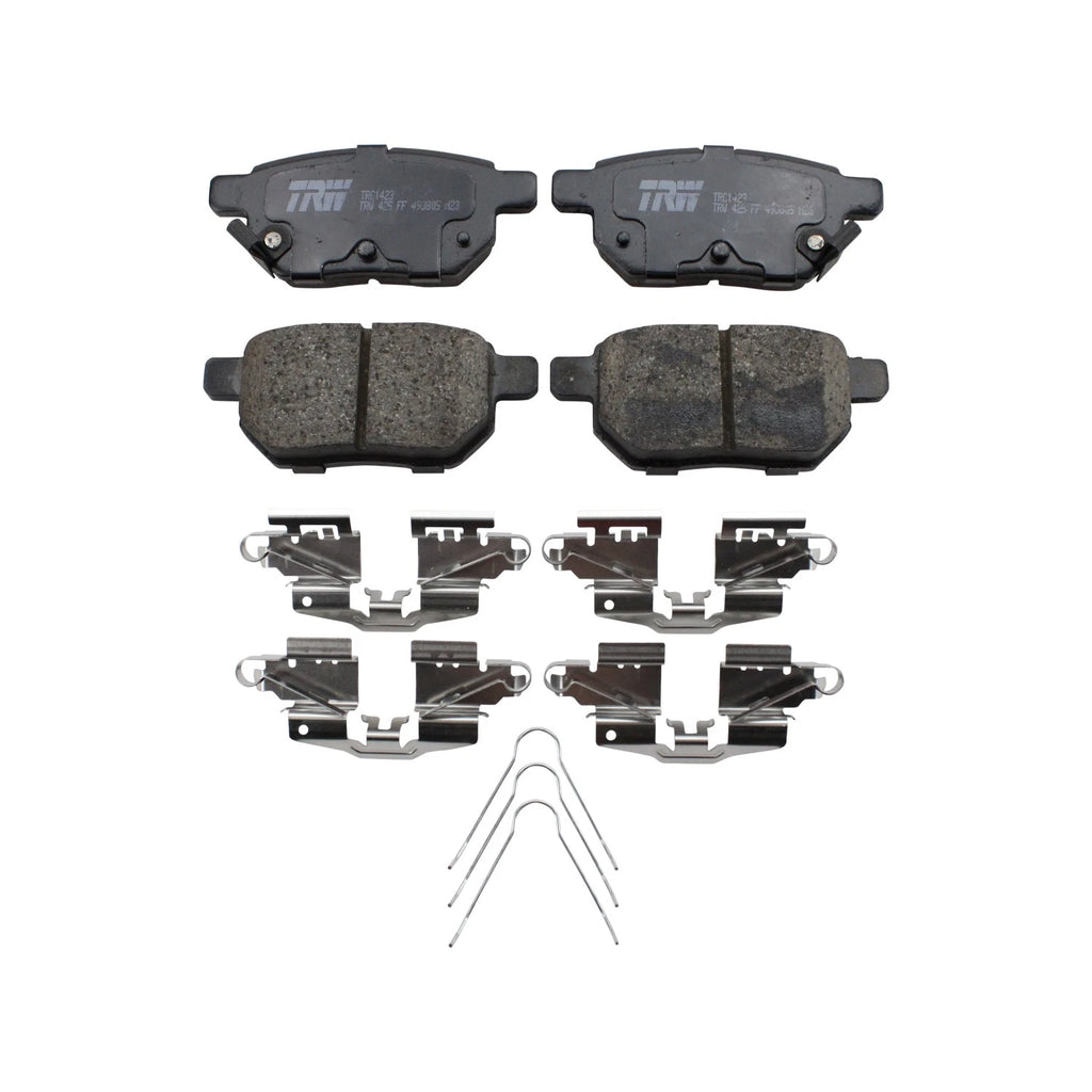 DuraGo Rear Rotors & TRW Pro Ceramic Disc Brake Pads Kit for CT200h Prius (2011–2017)