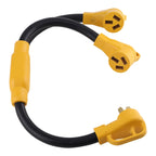 10-50P Male to NEMA 10-50R Female Power Cord Adapter for EV Charger (3 Feet)