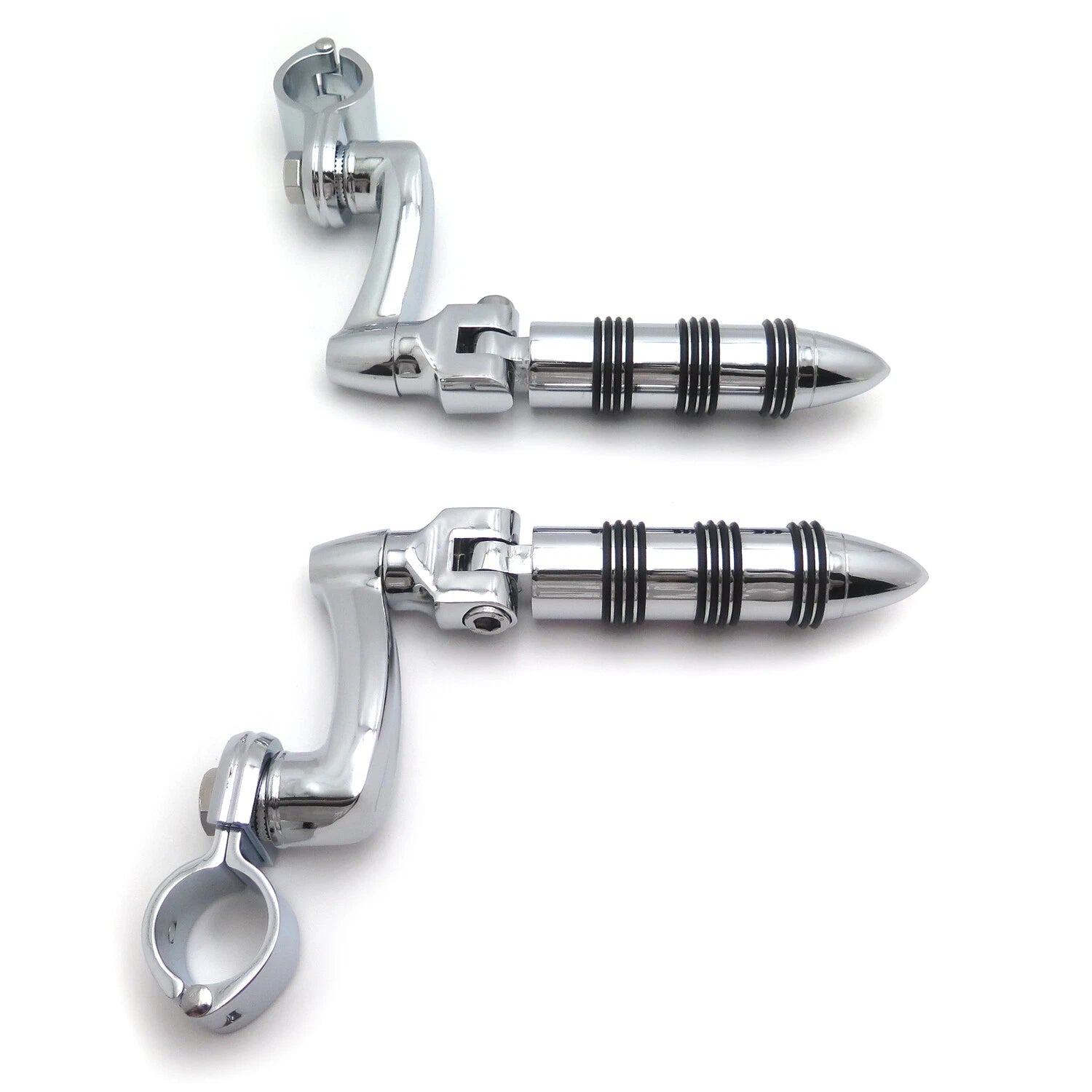 Chrome 1.25" Highway O Ring Foot Pegs for Harley Touring Road King