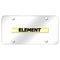 Gold Name on Chrome License Plate - Officially Licensed for Honda Element