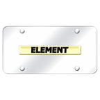 Gold Name on Chrome License Plate - Officially Licensed for Honda Element