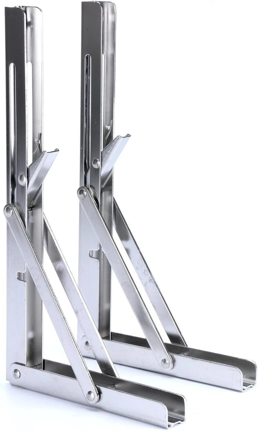 2X Heavy Duty Folding Bracket Support for Bench Table (660lb/300kg)