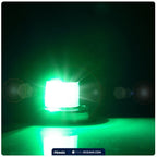 LED Boat Bow Navigation Light for Marine (Deck Mount, Starboard Green)